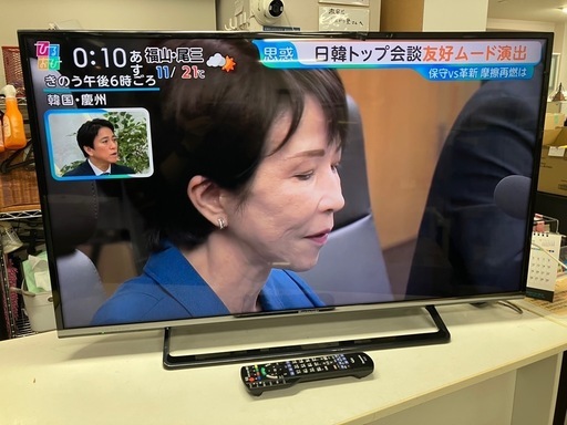 石2510-746 Panasonic 液晶テレビ TH-40DX600 40インチ 2017年製 地上波のみ視聴確認済み リモコン付き 中古