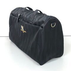 ss7822　バレンチノギベルティ ボストンバッグ 黒 VALENTINO GHIBERTY 旅行カバン ブラック ショルダー付き 薄手 コンパクト トラベル バッグ 未使用品の画像