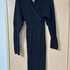 ⭕️4,378円で購入⭕️ニットワンピース Mサイズ(大きめの作り) 黒色の画像