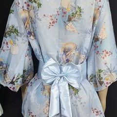 早い者勝ち！❗️ブルー🩵透け感🩵着物コス🩵の画像