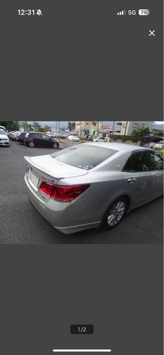 クラウン　GRS２１０系　マジェスタ　GWS２１０系　リアトランクスポイラー　純正シルバーカラー　（１F７）　塗装済み　未使用品