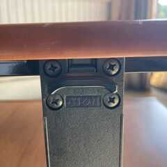 K34 ATOM サイドワゴン 3段 キャビネット デスク 収納 昇降式 袖机 昇降天板付 木製 プリンター台 昭和 レトロ 家具 の画像