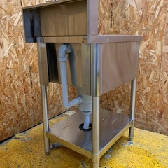 C(7637)タニコー 業務用 一槽シンク ステンレス W450D60H785BG150 シンク 厨房用 飲食店 店舗用 中古 直接引き取り歓迎 大阪の画像