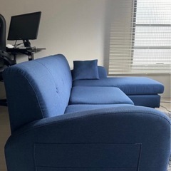 VENTOTA　ソファー 3人掛け付きL字カウチソファークッション付きレイアウト自由 ローソファー3人掛けおしゃれソファー 2人掛け 収納ポケット付き コンパクト北欧シンプル幅 #9167cm Beris-N BUの画像