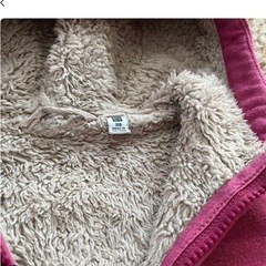 110【裏起毛】 UNIQLO フード付きパーカー　ピンク　パープル　紫の画像