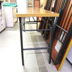 複数在庫あり 会議テーブル 折り畳み 幅180×奥45×高70cm 天板下収納 ブラウン系 長テーブル オフィス家具 札幌市厚別区 厚別店の画像