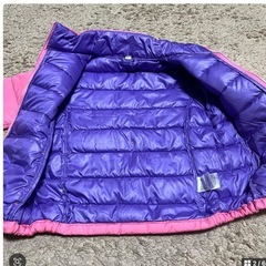 ✨美品【110】ダウン　中綿コート ピンク 紫 星　スター　パープルの画像