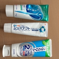 中古 オムロン電動歯ブラシ 歯磨き粉セットの画像