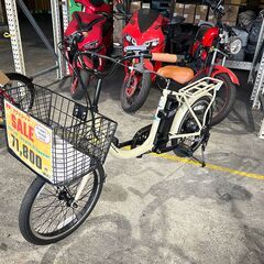 激安！Airbike電動アシスト自転車　アウトレット　20インチ　ベージュ　￥７１，８００（税込）　【大阪府高槻市】の画像