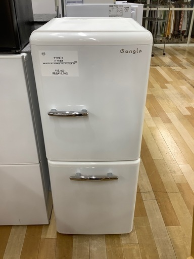 【トレファク　ラパーク岸和田店】2ドア冷蔵庫　e-angle 2019年製　149L クリーニング済