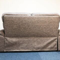 2人掛けソファー NポケットA2 2PFM-MO 布生地グレー ハイバック背面取り外し可能 ラブソファひじ掛け付き・NITORI 2Pソファーの画像