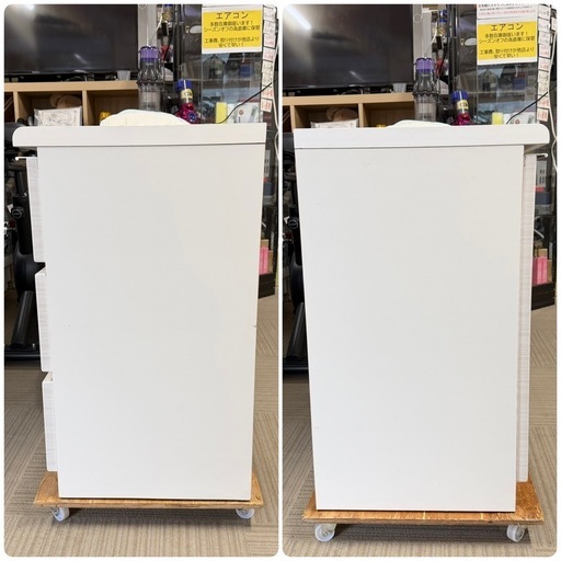 【超美 品‼️】定価34,990円♪ 現行モデル ニトリ 80cm幅キャビネット(ポスティアWH) サイドボード リビング収納家具 艶