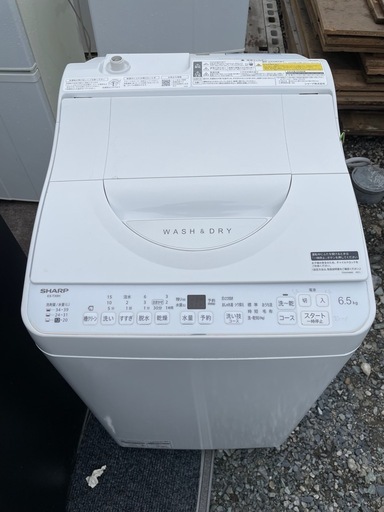 【美品】SHARP 電気洗濯乾燥機　6.5kg 2023年製