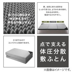 ニトリ 点で支える体圧分散敷布団 セミダブル②の画像