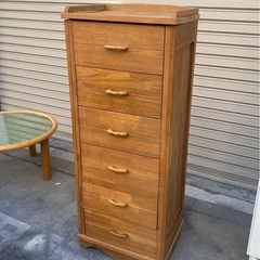 A714♠️北欧風 スリムチェスト 引き出し 6段 の画像