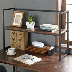 机上ラック ブラウン 85×27.5×55.5cm の画像