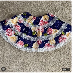 美品【110】 帯付き　３点セット　浴衣　レース　セパレートタイプ　フリルの画像