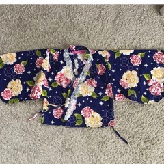 美品【110】 帯付き　３点セット　浴衣　レース　セパレートタイプ　フリルの画像