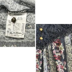 美品 axes femme（アクシーズファム） 花柄レースシャツ Mサイズの画像