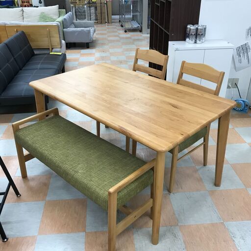 ＼家具＊家電のお店／【ｼﾞｬﾝｸﾞﾙｼﾞｬﾝｸﾞﾙ石川金沢店】 ダイニングセット4人用 W(幅)135×D(奥行き)80×H(高さ)70cm