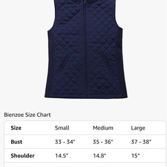 【新品】 レディース キルティング ベスト カジュアル 軽量 パッカブル Sサイズ パープル 紫 Bienzoe ノースリーブジャケットの画像