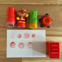 ポケモン、キティー、アンパンマンなどハンコいろいろの画像