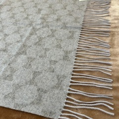 未使用大判製品タグ付きランバンオンブルー洗えるカシミヤ100%マフラーカシミアストールショールスカーフレディースメンズユニセックスの画像