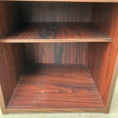 黒檀調のカラーボックスの画像