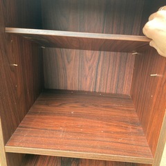 黒檀調のカラーボックスの画像