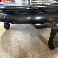 螺鈿細工 座卓 鳥 座卓 夜光貝 伝統 ちゃぶ台 ローテーブル センターテーブル 机 漆喰 彫刻　ガラス天板付きの画像