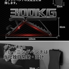 トレーニングベンチ 耐荷重300kg MOJEERの画像