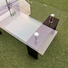 センターテーブル　幅100cm 奥行き60cm 高さ40cm  ガラステーブル　コーヒーテーブル　ローテーブルの画像