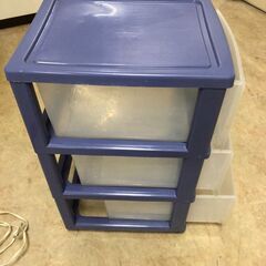 OJM0022K) 天馬3段収納ケース＜幅：約33cm 高さ：約68cm 奥行：約41cm＞中古品【取りに来られる方限定】　の画像