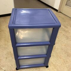 OJM0022K) 天馬3段収納ケース＜幅：約33cm 高さ：約68cm 奥行：約41cm＞中古品【取りに来られる方限定】　の画像