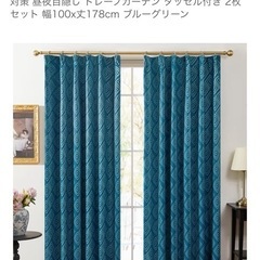 カーテンとダブル布団カバーシーツセットの画像