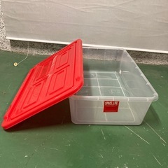 値下げ　蓋付き収納ケース　衣装ケース　クリアケース　プラケース　小4個、大1個　まとめの画像