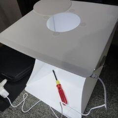 ヤフーオークション出品用　簡易撮影台　LEDライト USB電源の画像
