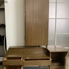 鏡　(レトロ3面鏡)の画像