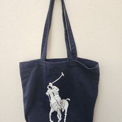 ポロ ラルフローレン トートバッグ ネイビーの画像