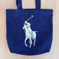 ポロ ラルフローレン トートバッグ ネイビーの画像