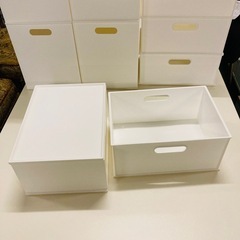 インボックス　収納ボックス　13個まとめ　白　カラーボックスにぴったり　3サイズの画像