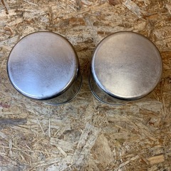 C(7641) ステンレス 丸型キッチンポット 目盛付き 2個セット 業務用 厨房用 飲食店 店舗用 キッチン用品 厨房用品 調理器具 中古の画像