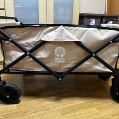 折り畳み コンパクトキャリーワゴン アウトドアカート ベージュ アウトドアワゴンの画像