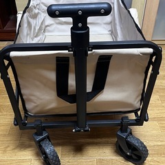 折り畳み コンパクトキャリーワゴン アウトドアカート ベージュ アウトドアワゴンの画像