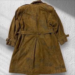 Maison de Liliana 総柄 ストライプムートンコート ベルト付 9AB号 Mサイズ ラムレザー 羊革 レザーコートの画像