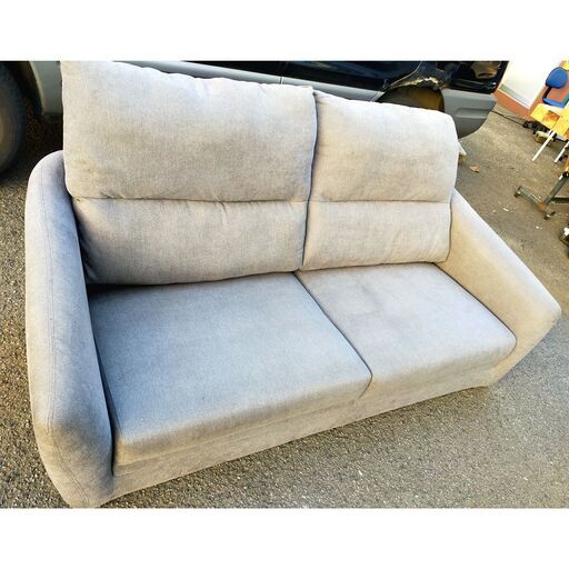 2.5人掛け ソファ 布タイプ グレー ロータイプ 幅190cm 奥行き85cm