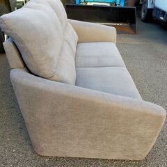 2.5人掛け ソファ 布タイプ グレー ロータイプ 幅190cm 奥行き85cmの画像