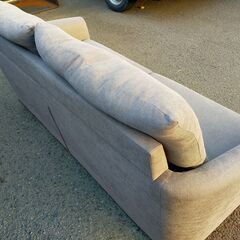 2.5人掛け ソファ 布タイプ グレー ロータイプ 幅190cm 奥行き85cmの画像