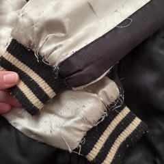 スカジャン　黒×金　120cmの画像