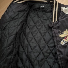 スカジャン　黒×金　120cmの画像